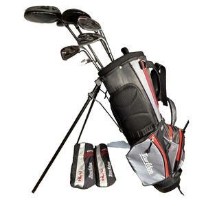 Tour Edge HL-J Junior 7 Club Golf Set for Ages 9-12 (kids 58-64" tall) Red Black